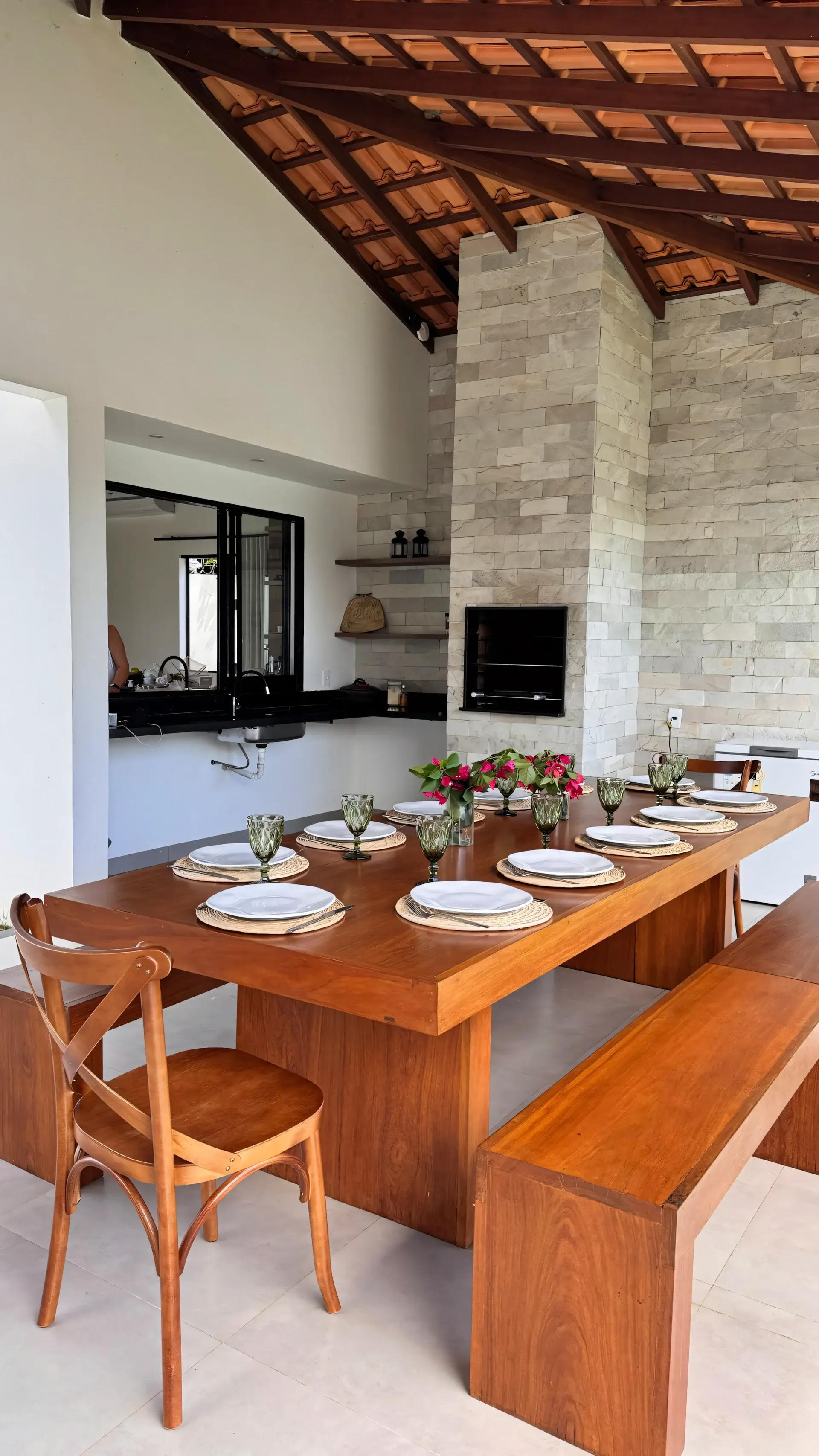 Área gourmet com churrasqueira